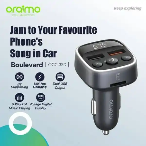 Image from VILLAGE TECH: *Occ-32D Oraimo 18W* 🍃Input: DC 12~24V 🍃Output1 USB-A: 5V/0.5A 🍃O...