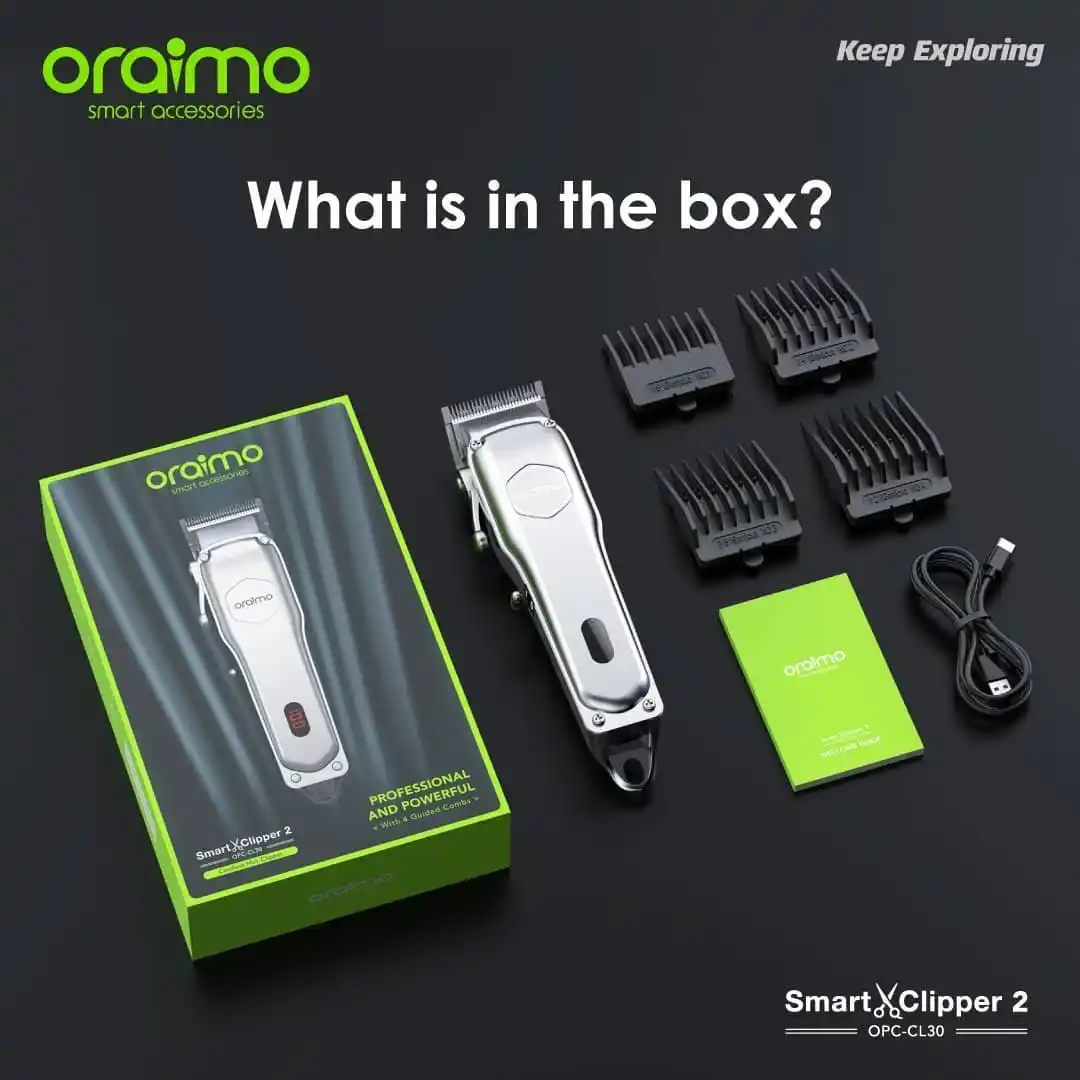 Image from VILLAGE TECH: *OPC-CL30* _Cordless Hair Clipper_ *Oraimo Hair Clipper* 🍃Product Ma...