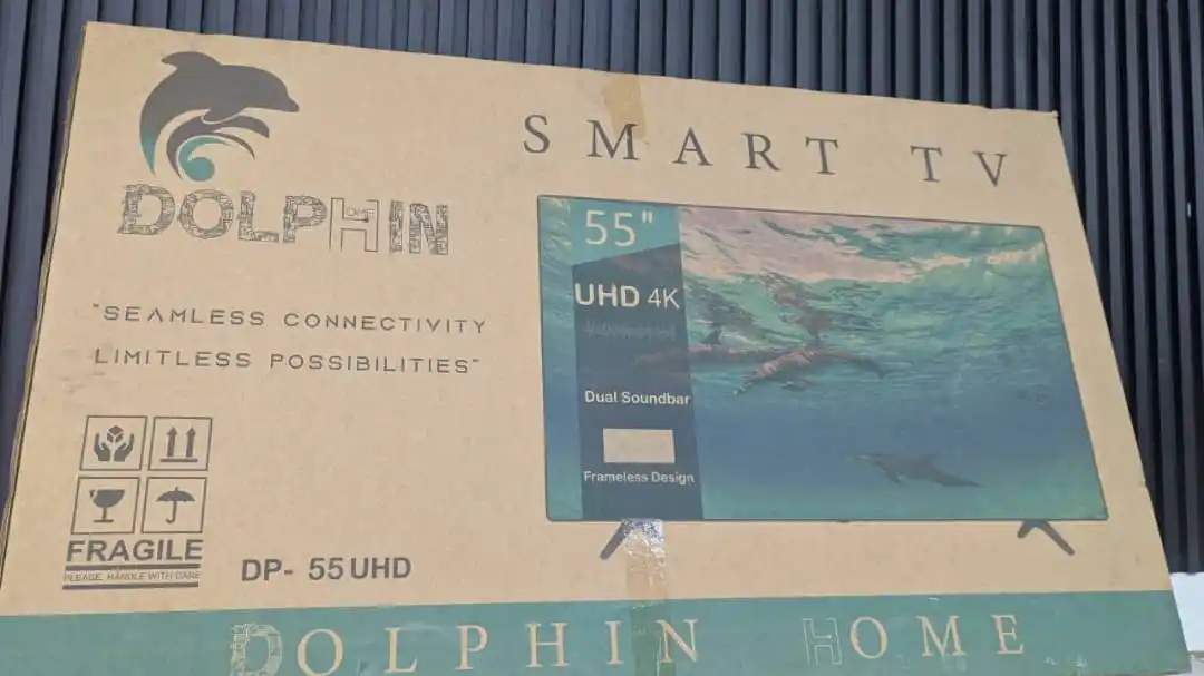 Image from VILLAGE TECH: *ORIGINALITY DEFINED*🔥 ☘️Dolphin smart TV 1️⃣ ☘️Model DP-55UHD ☘️55...