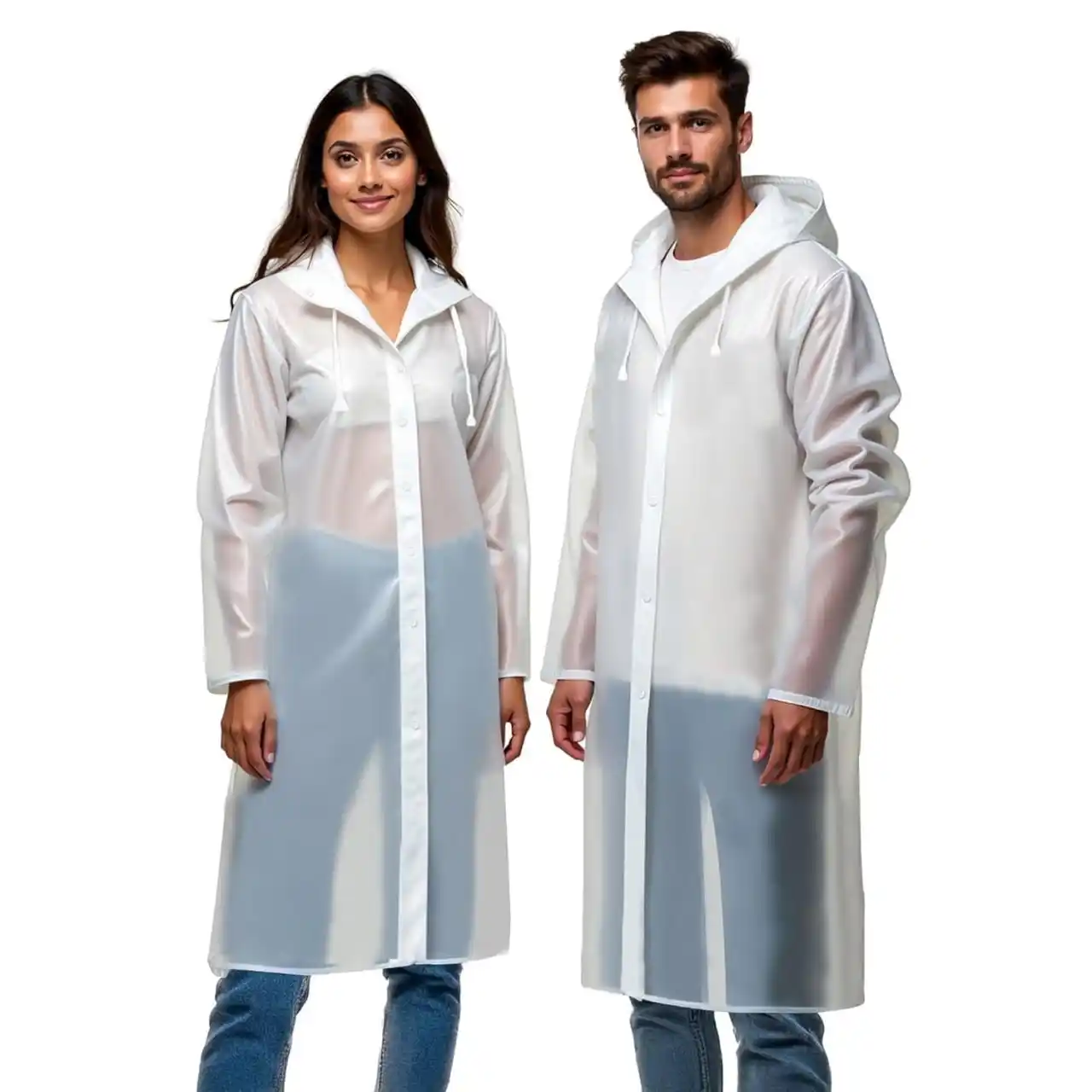 Image from ProLooterz Shopping Deals: Robustt Unisex Raincoat With Hood - Transparent (Pack of 1) | Waterpro...
