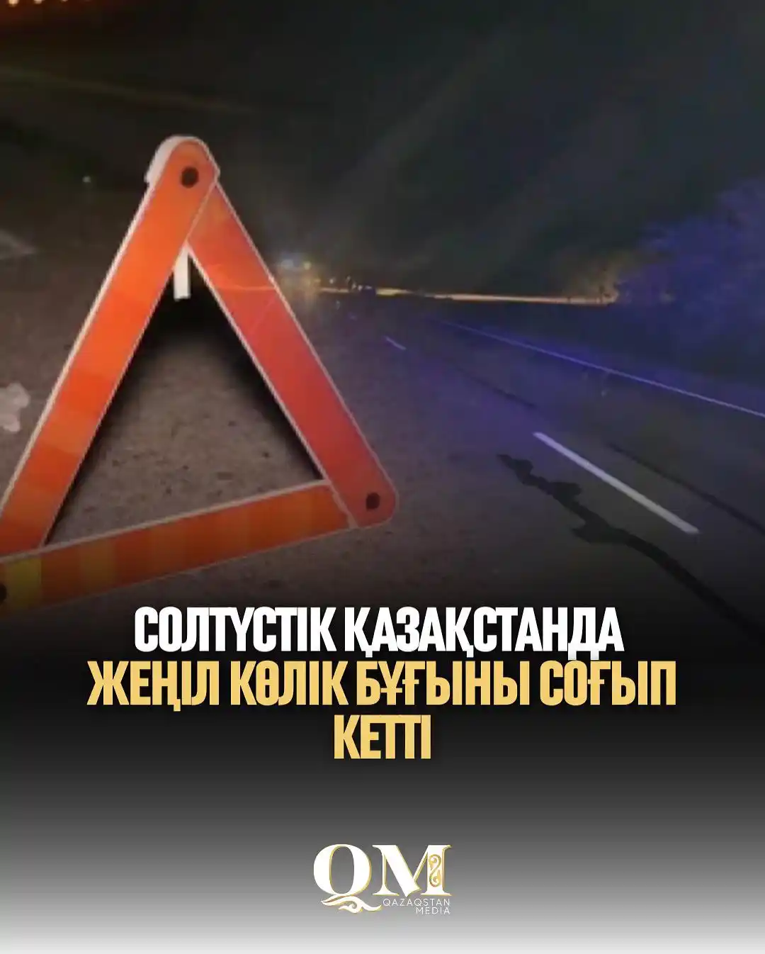 Image from Qazaqstan Media: Солтүстік Қазақстан облысында жабайы аңның қатысуымен жол-көлік оқиғас...