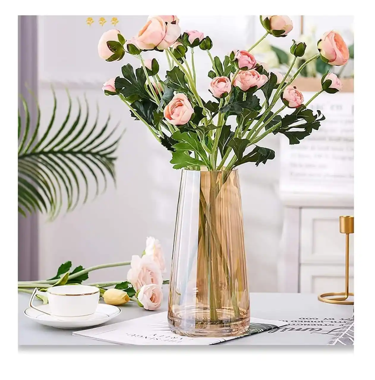 Image from ProLooterz Shopping Deals: SPHINX Decorative Glass Vase for Flowers Plants Home Decor Office Livi...