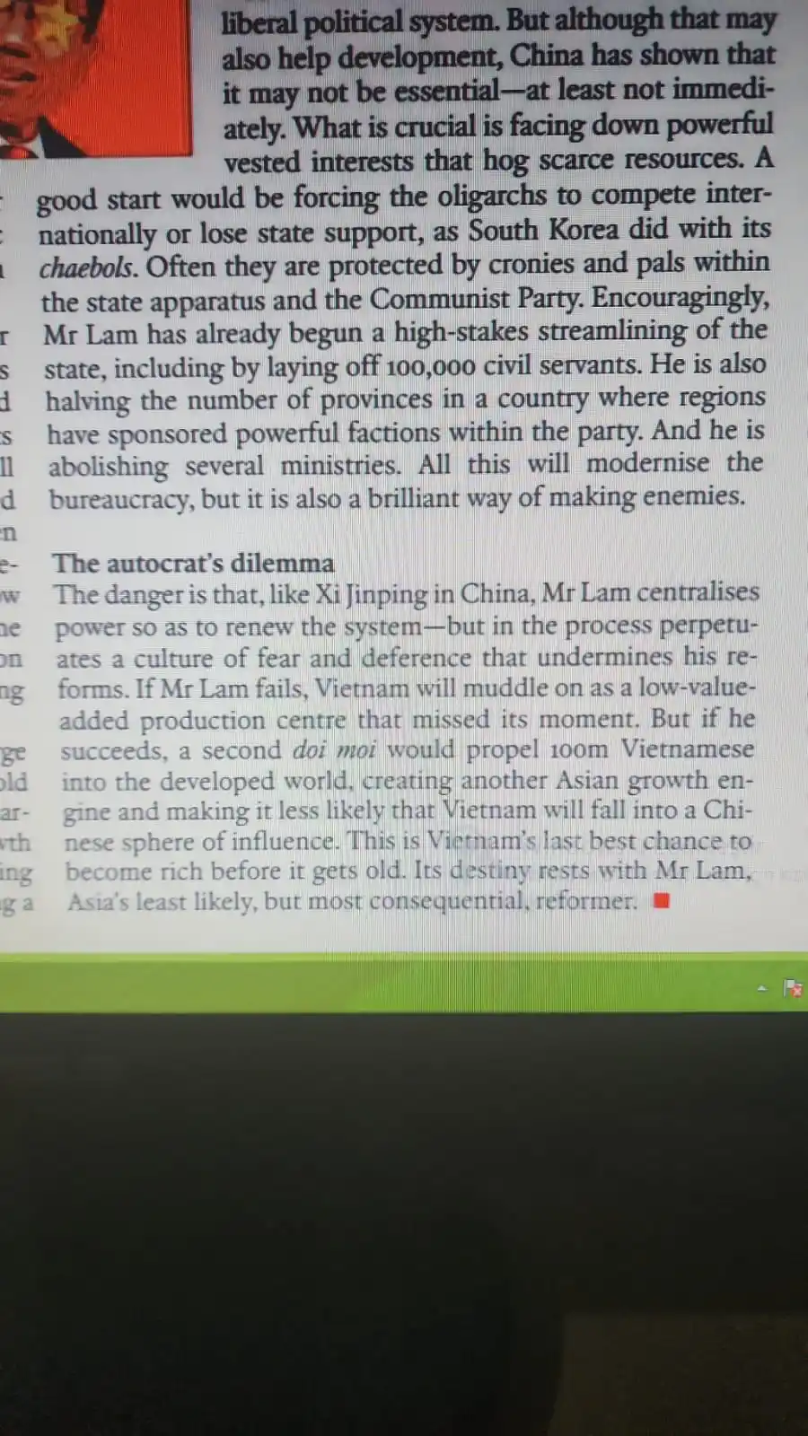 Image from Analitik Bakış: The Economist dergisinin bu haftaki sayısında Vietnam ekonomisinin art...