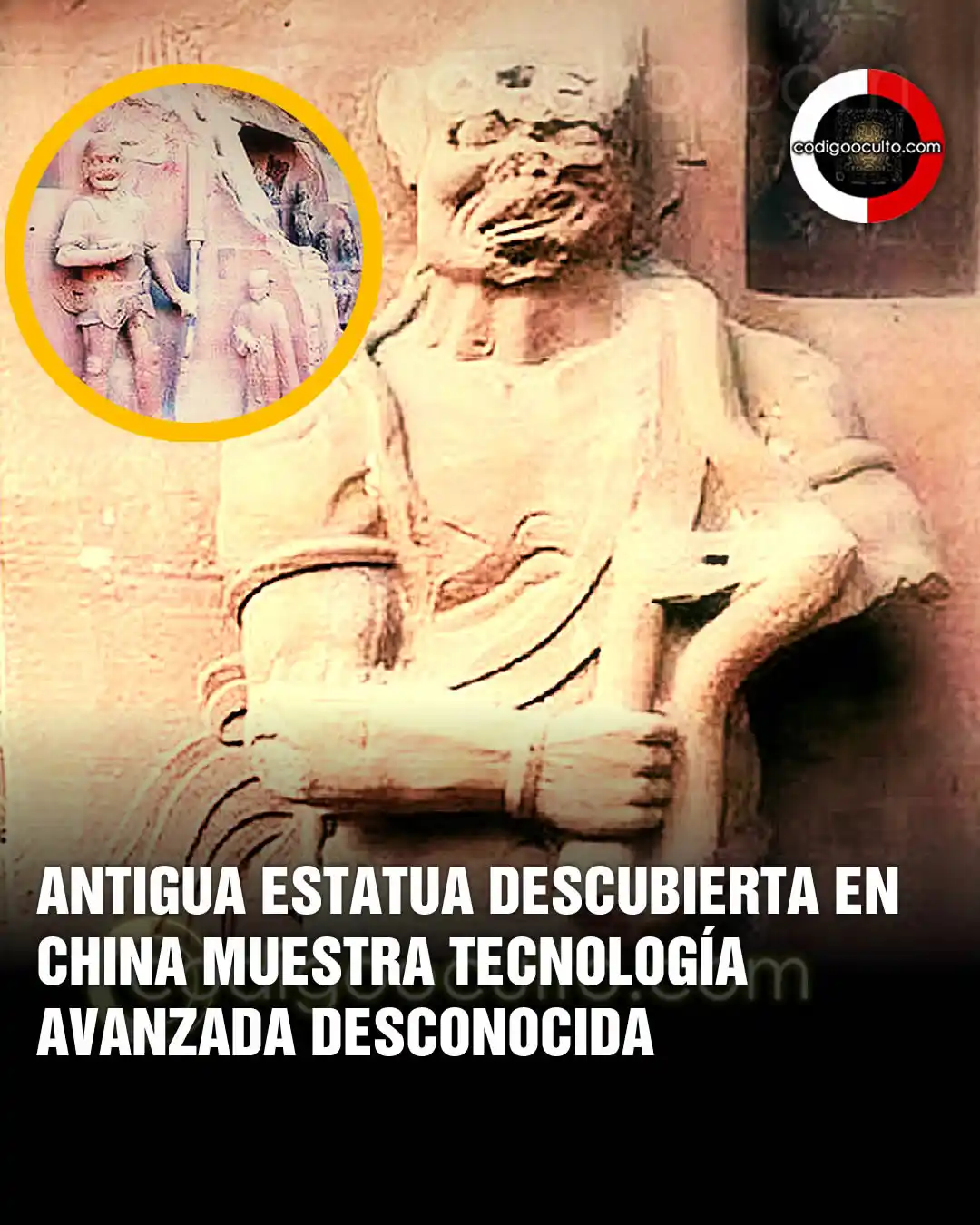 Image from CODIGO OCULTO: Un saludo, Según expertos, la estatua sostiene un dispositivo que no ...