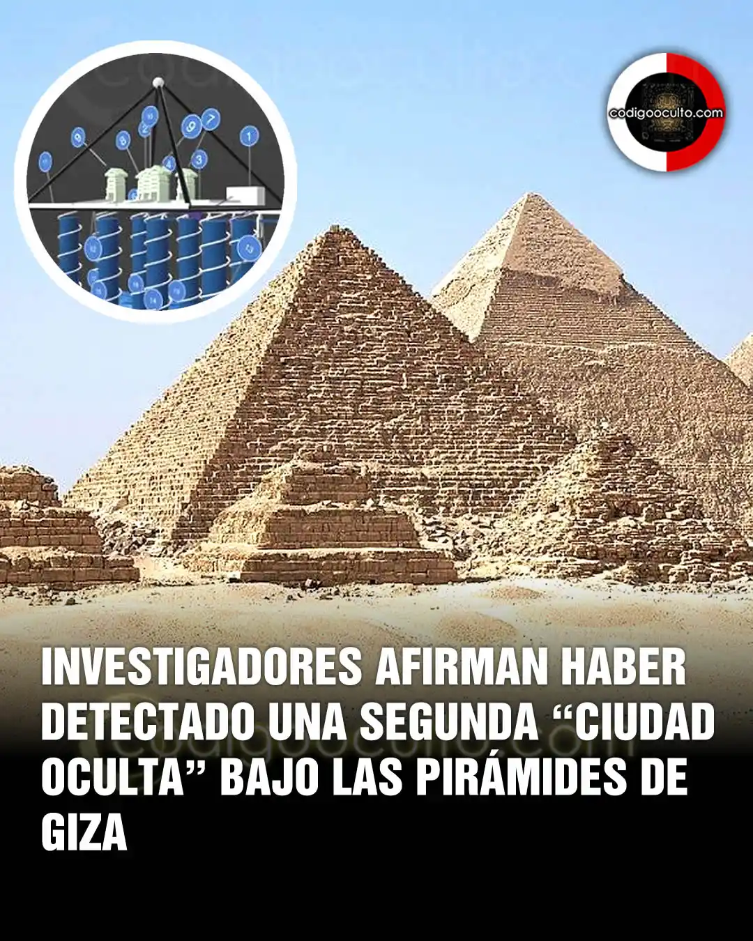 Image from CODIGO OCULTO: Un saludo, Una segunda ciudad oculta bajo la Pirámide de Micerino y s...
