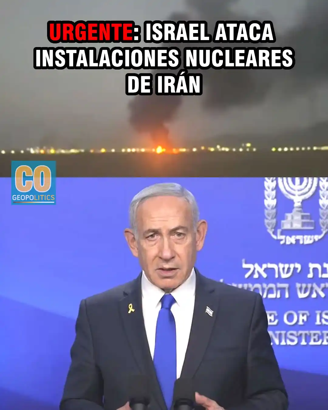 Image from CODIGO OCULTO: 🚨 URGENTE: Israel le declara la guerra a Irán y ataca instalaciones n...