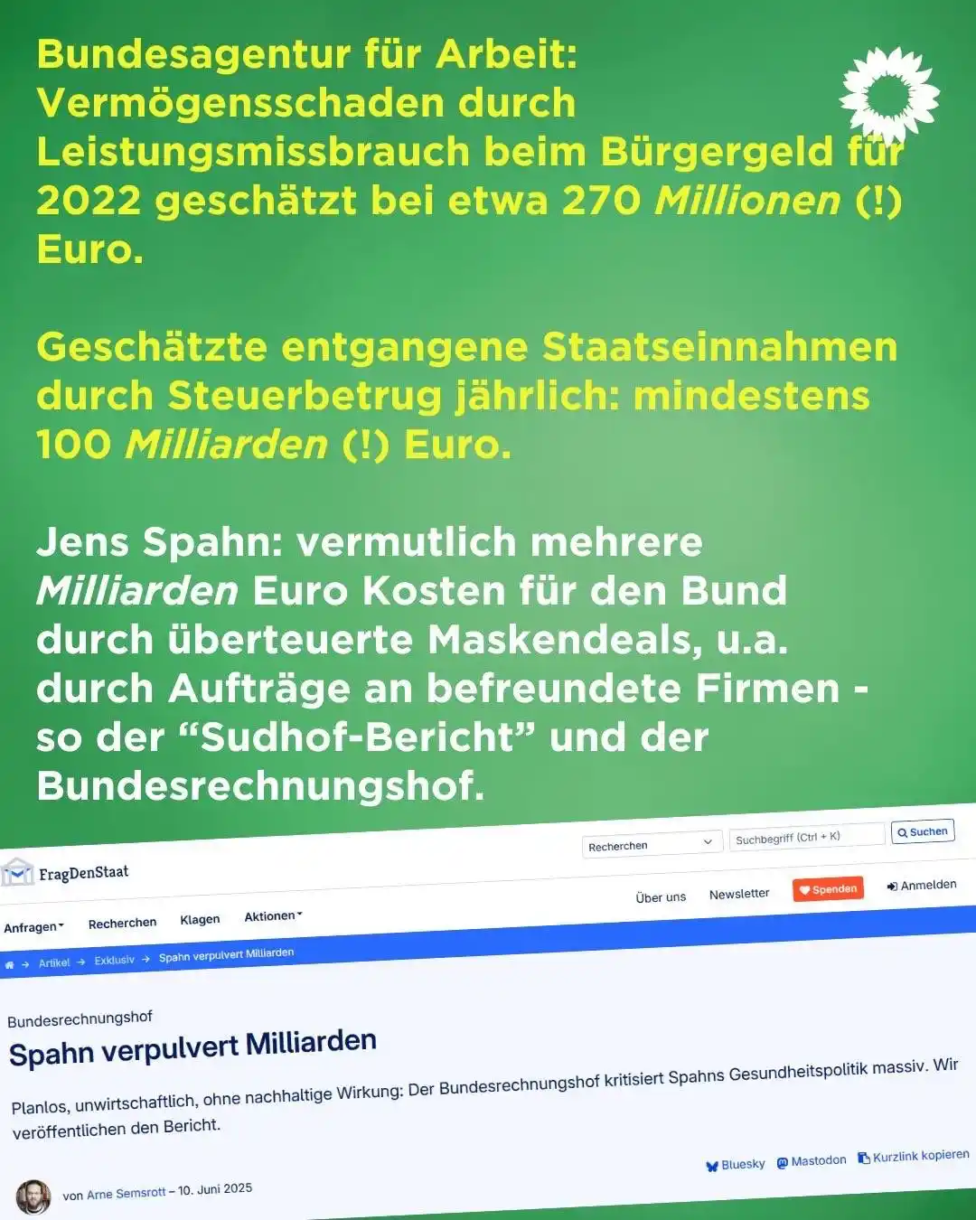 Image from BÜNDNIS 90/DIE GRÜNEN Bodenheim: Was nun, Herr Spahn? 🧐...