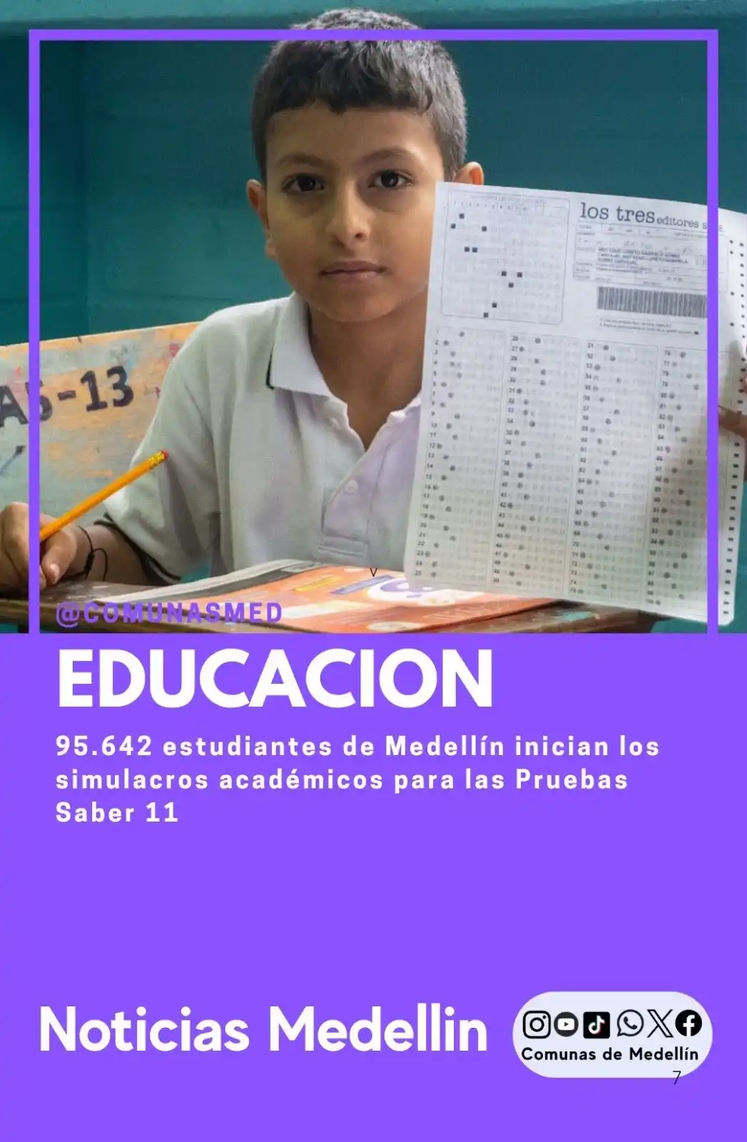 Image from Noticias De Medellín: 95.642 estudiantes de Medellín inician los simulacros académicos par...