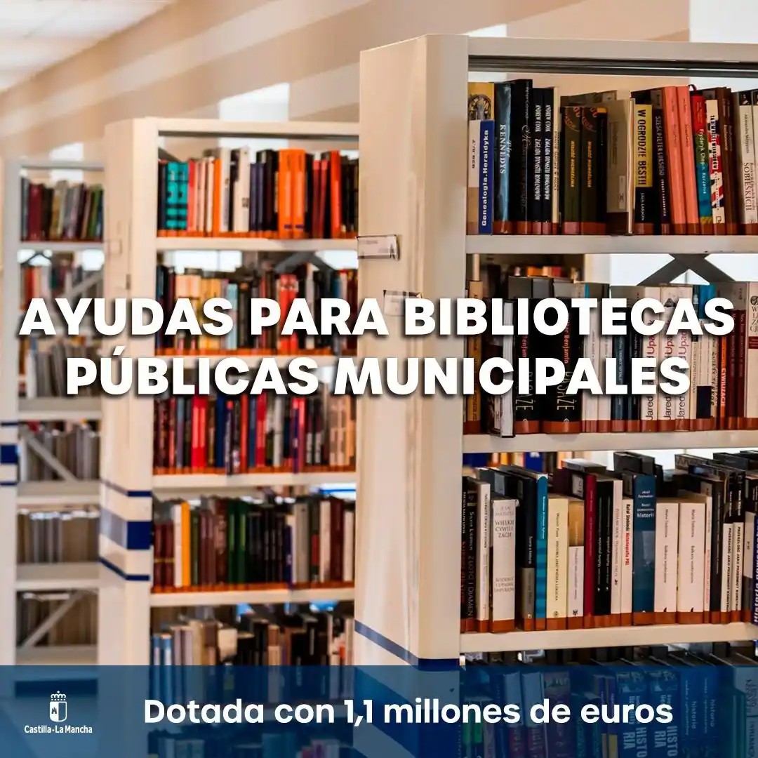 Image from Junta de Comunidades de Castilla-La Mancha: 📚 *Ayudas para las bibliotecas públicas municipales de CLM* 💶 Dotad...