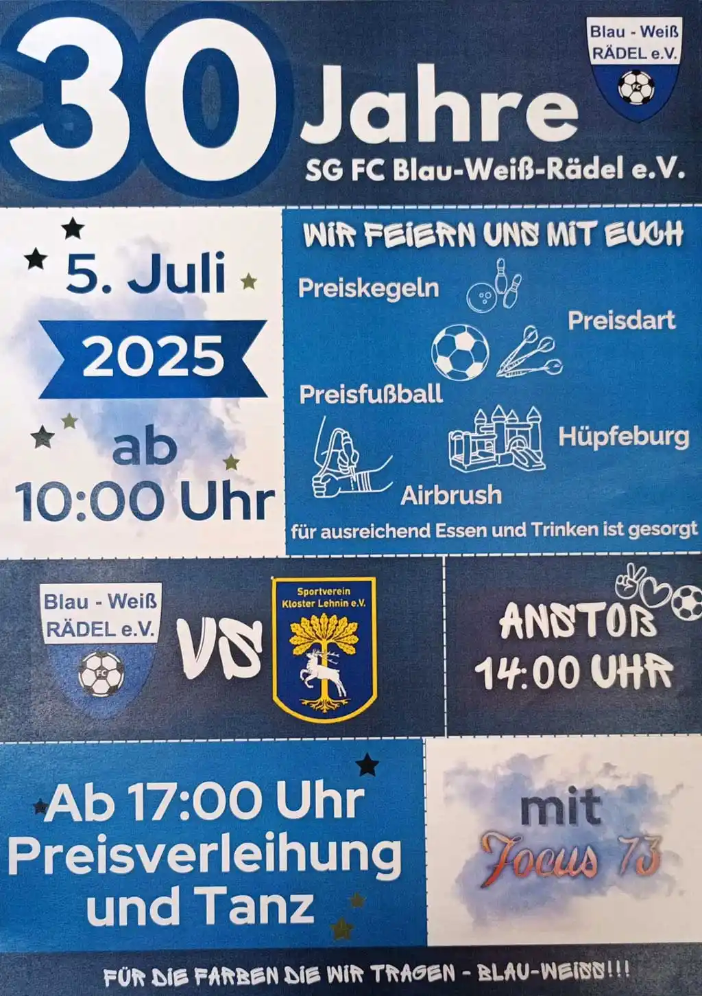 Image from PM 365: Blau-Weiß Rädel wird 30 – Sportverein feiert Geburtstag https://zauche...