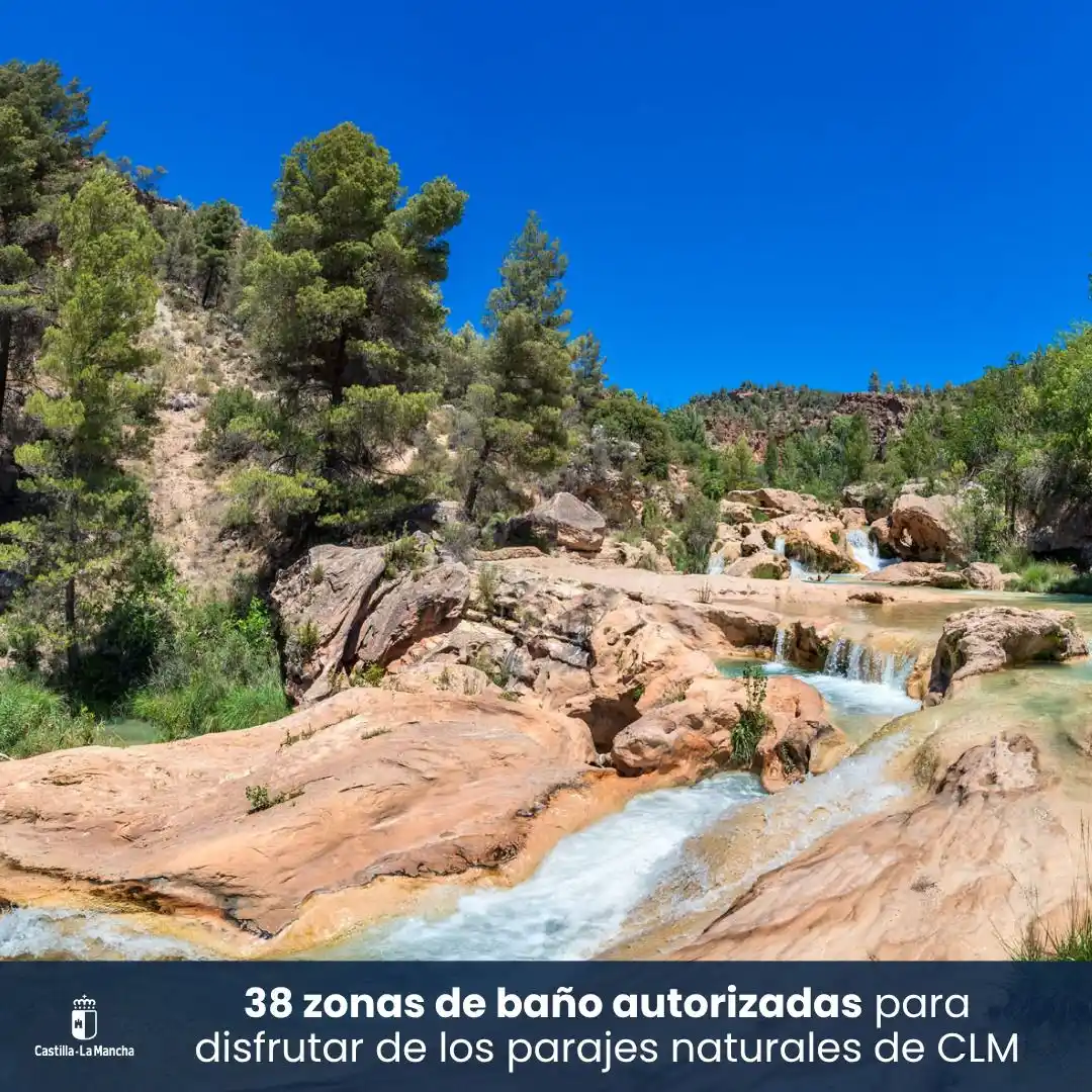 Image from Junta de Comunidades de Castilla-La Mancha: 🌊 Comienza la temporada de baño en CLM: *38 "playas" de interior para...