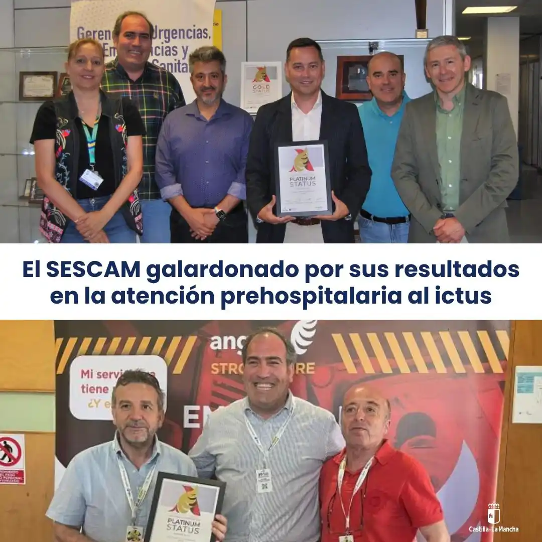 Image from Junta de Comunidades de Castilla-La Mancha: 🏆 *El SESCAM galardonado por sus resultados en la atención prehospita...
