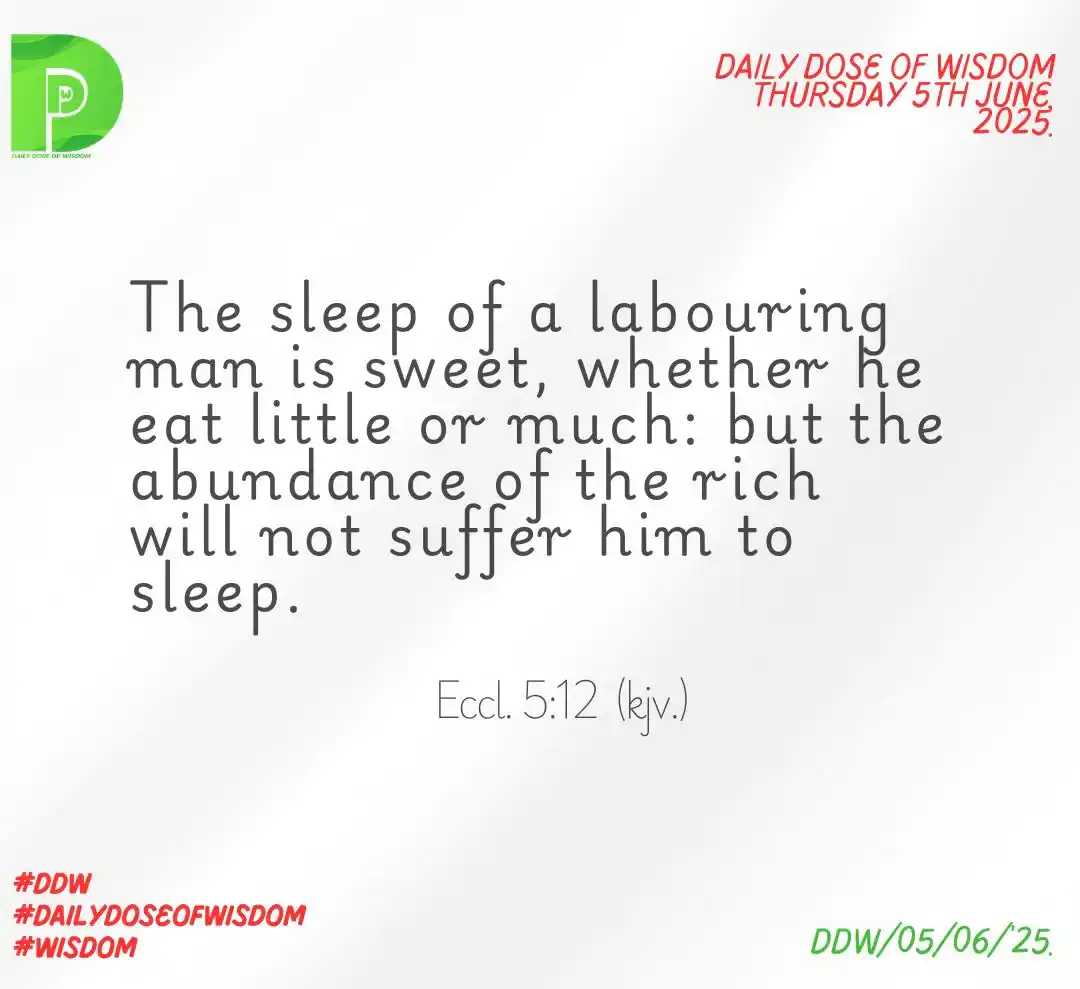 Image from Daily Dose of Wisdom : Here’s a call for industriousness. It is highly profitable, noble and ...
