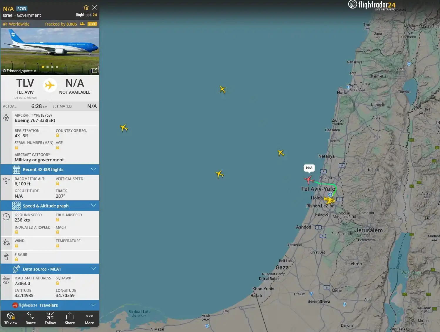 Image from Conflitos e Guerras Oficial: 🇮🇱🇮🇷 - O avião oficial de Israel, conhecido como "Wing of Zion", d...