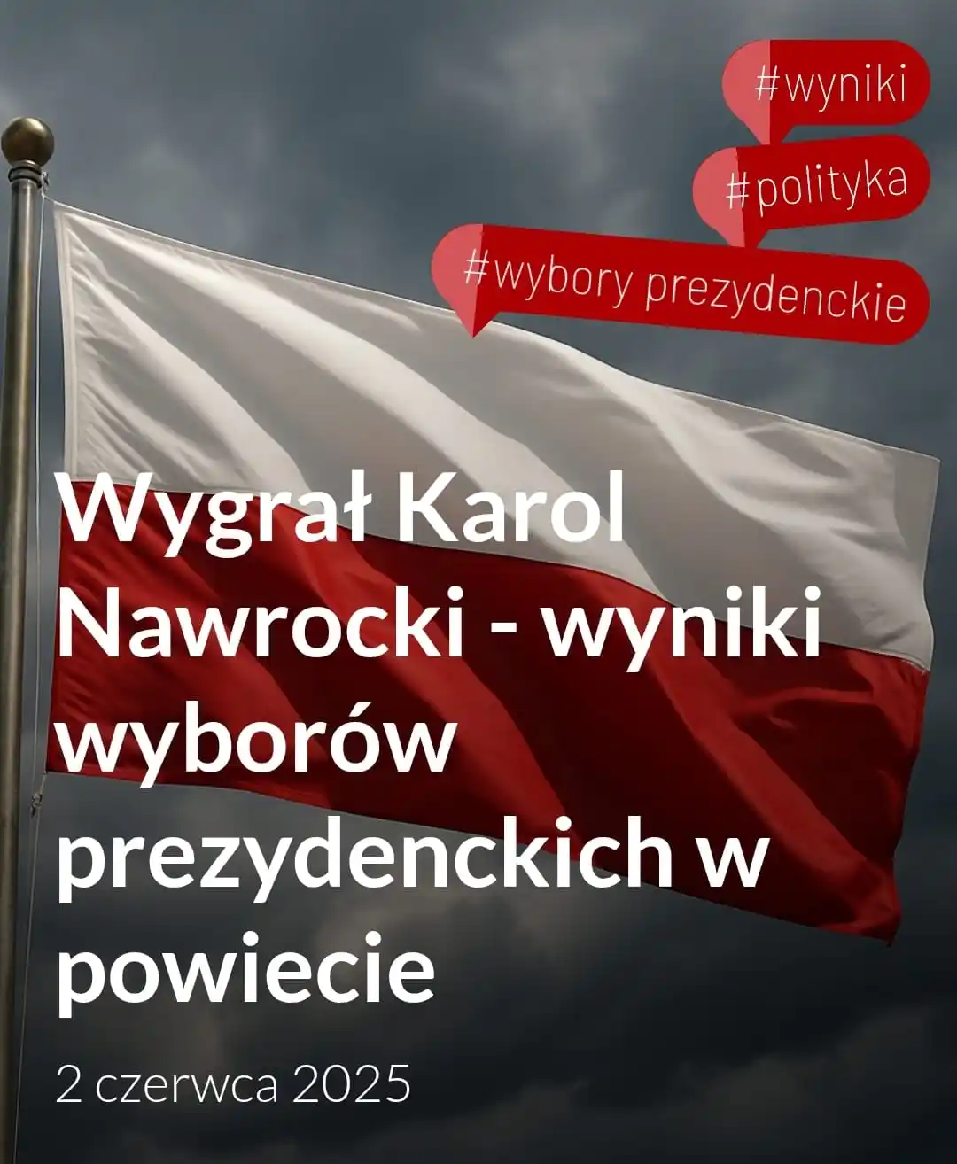 Image from mojazdunskawola.pl: 📊 Karol Nawrocki wygrał wybory prezydenckie w powiecie zduńskowolskim...