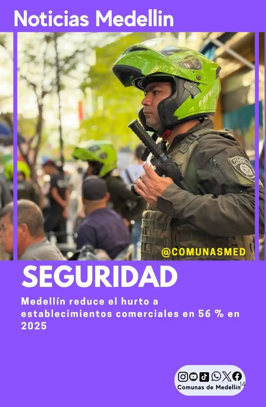Image from Noticias De Medellín: Medellín reduce el hurto a establecimientos comerciales en 56 % en 202...