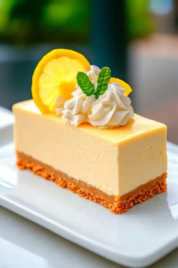 Image from Cooking And Baking Recipes Zim: NO-BAKE LEMON CHEESECAKE 🍋☀️❄️ For the Crust: 1 ½ cups graham crack...
