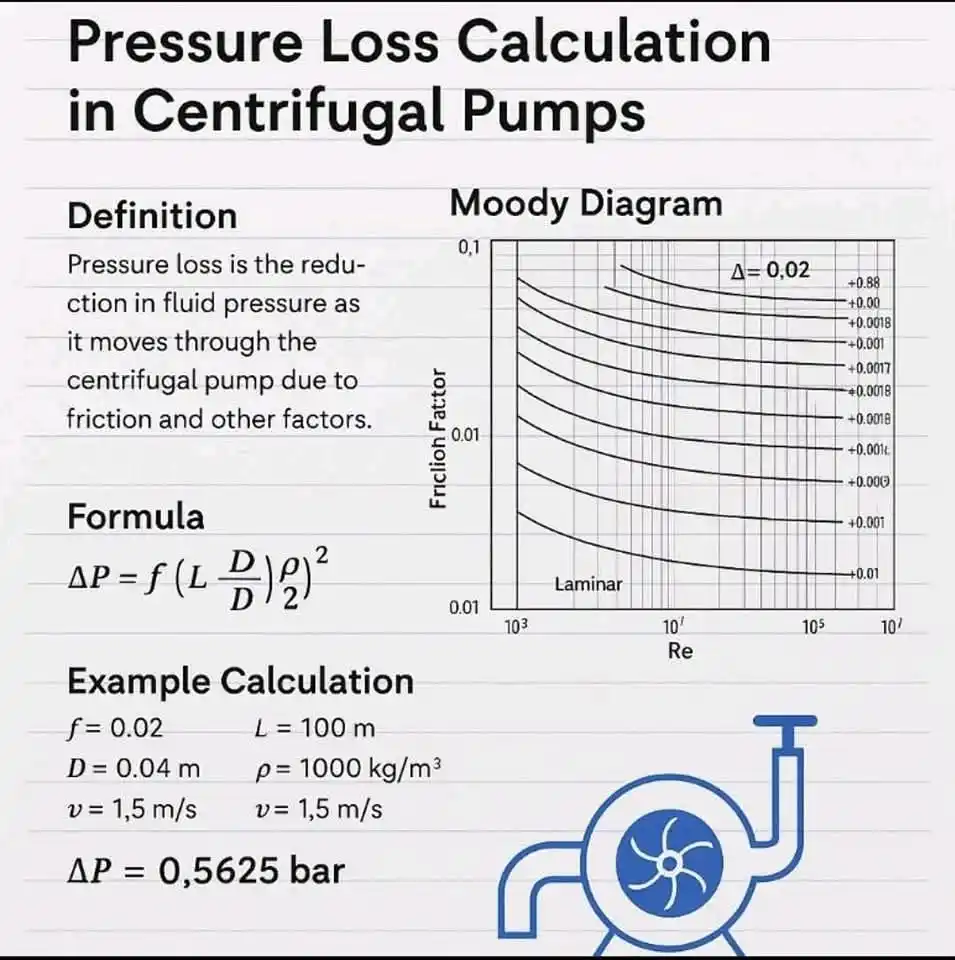 Image from HVAC Technical Support: Pressure Loss Calculation in Centrifugal Pumps Definition Pressure l...