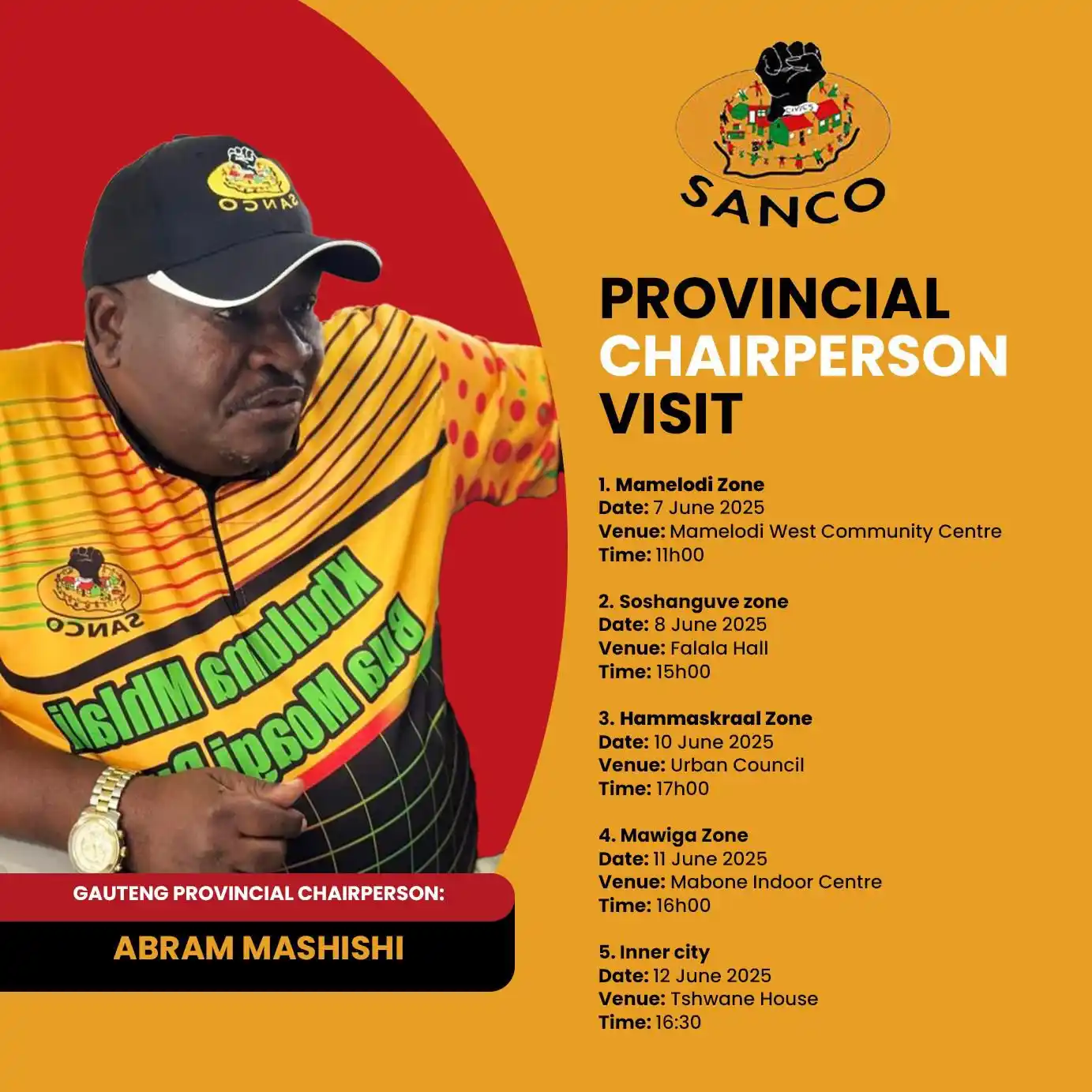 SANCO GAUTENG MEMBERS post