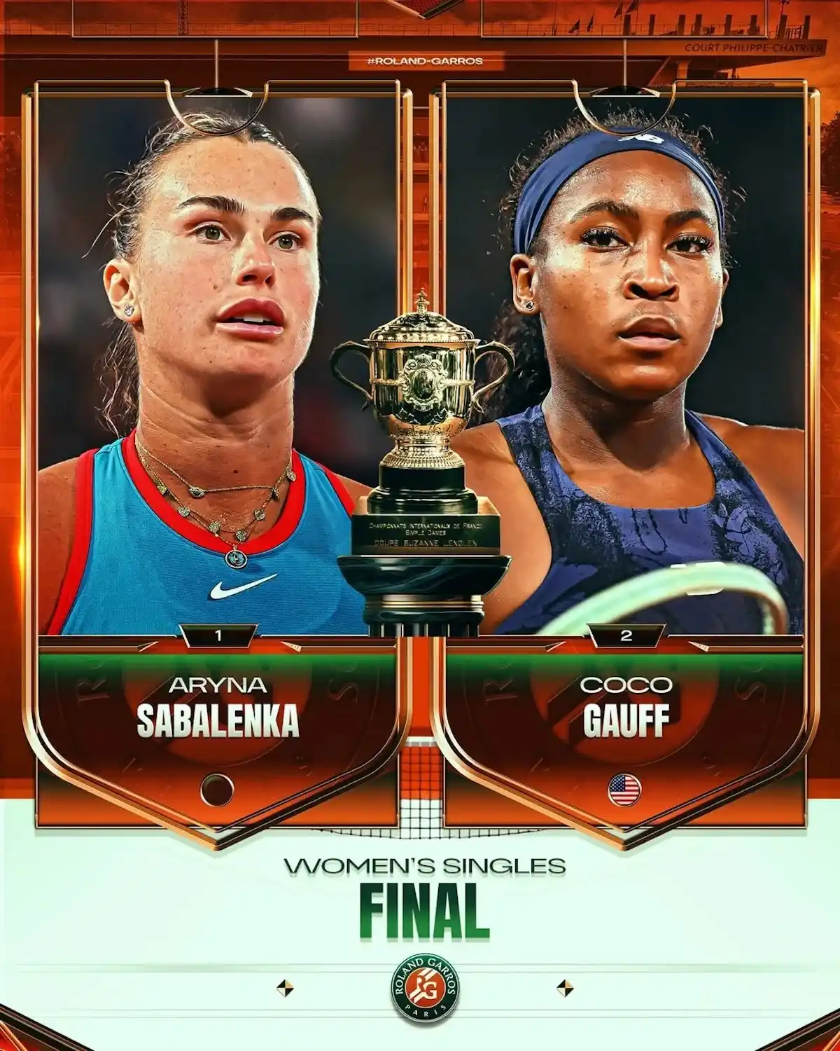 Image from ESSENTIAL HOMME: Résumé de la journée du jeudi 5 juin 2025 à Roland-Garros : Aryna Saba...