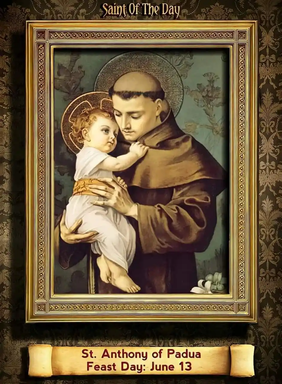 Image from DIVINE RETREAT UPDATES AND PRAYERS: _*🌹†SAINT OF THE DAY†🌹*_ _*SAINT ANTHONY OF PADUA, Priest & Doctor ...