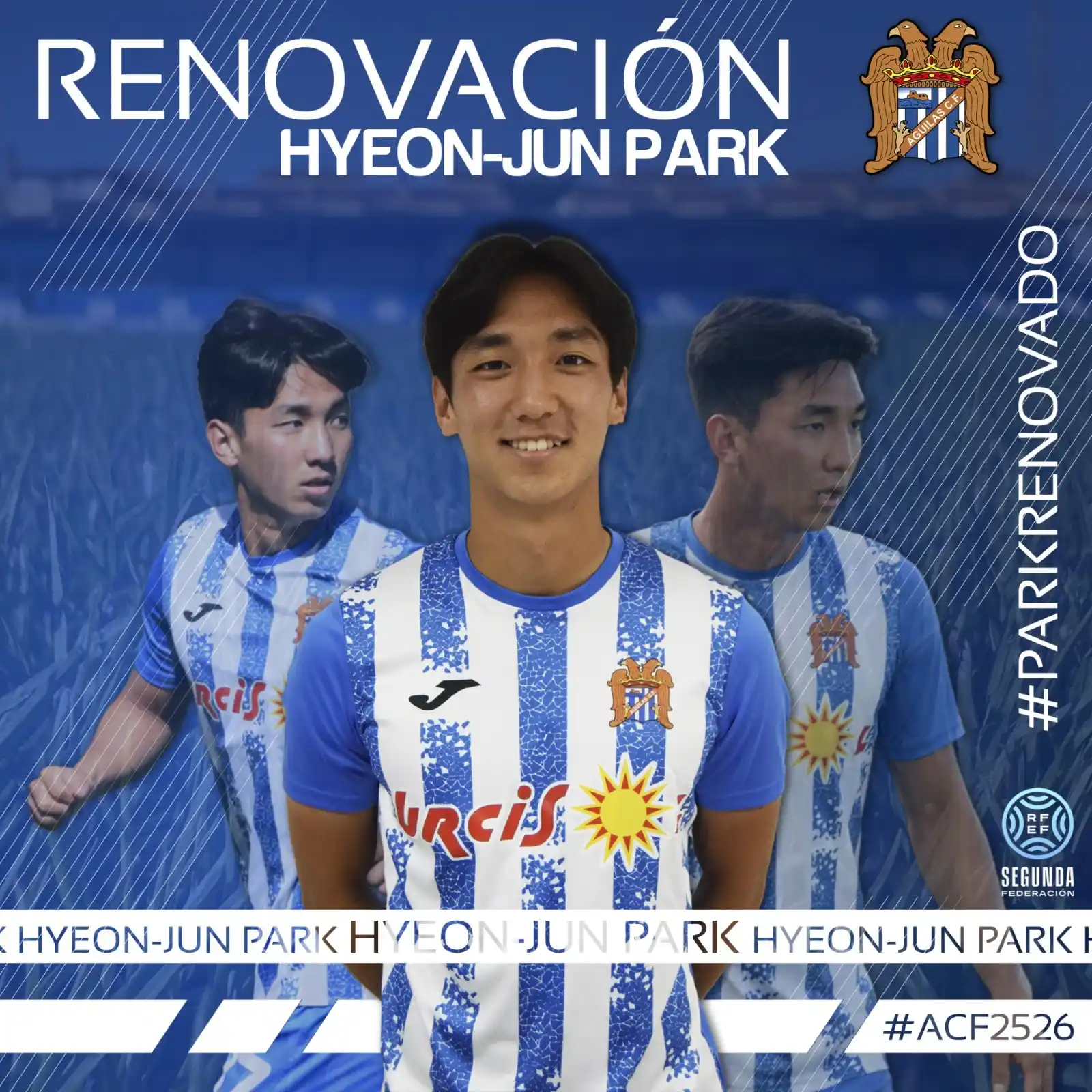 Image from Cope Lorca y Águilas: Segunda RFEF ✍️ El Águilas FC informa que Jun Park seguirá un año más...
