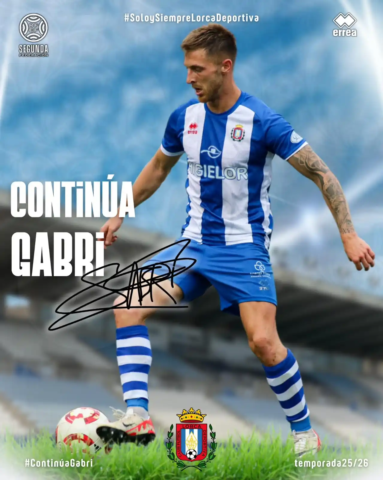 Image from Cope Lorca y Águilas: Segunda RFEF 🏹 El CF Lorca Deportiva confirma la continuidad de Gabri...