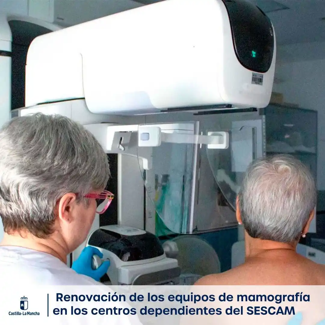 Image from Junta de Comunidades de Castilla-La Mancha: 🏥 *Todos los hospitales de CLM cuentan ya con mamógrafos de última ge...