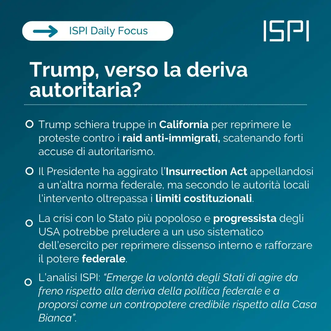 Image from ISPI - Geopolitica: *Trump, verso la deriva autoritaria?* _👉 Leggi il Daily Focus di ogg...