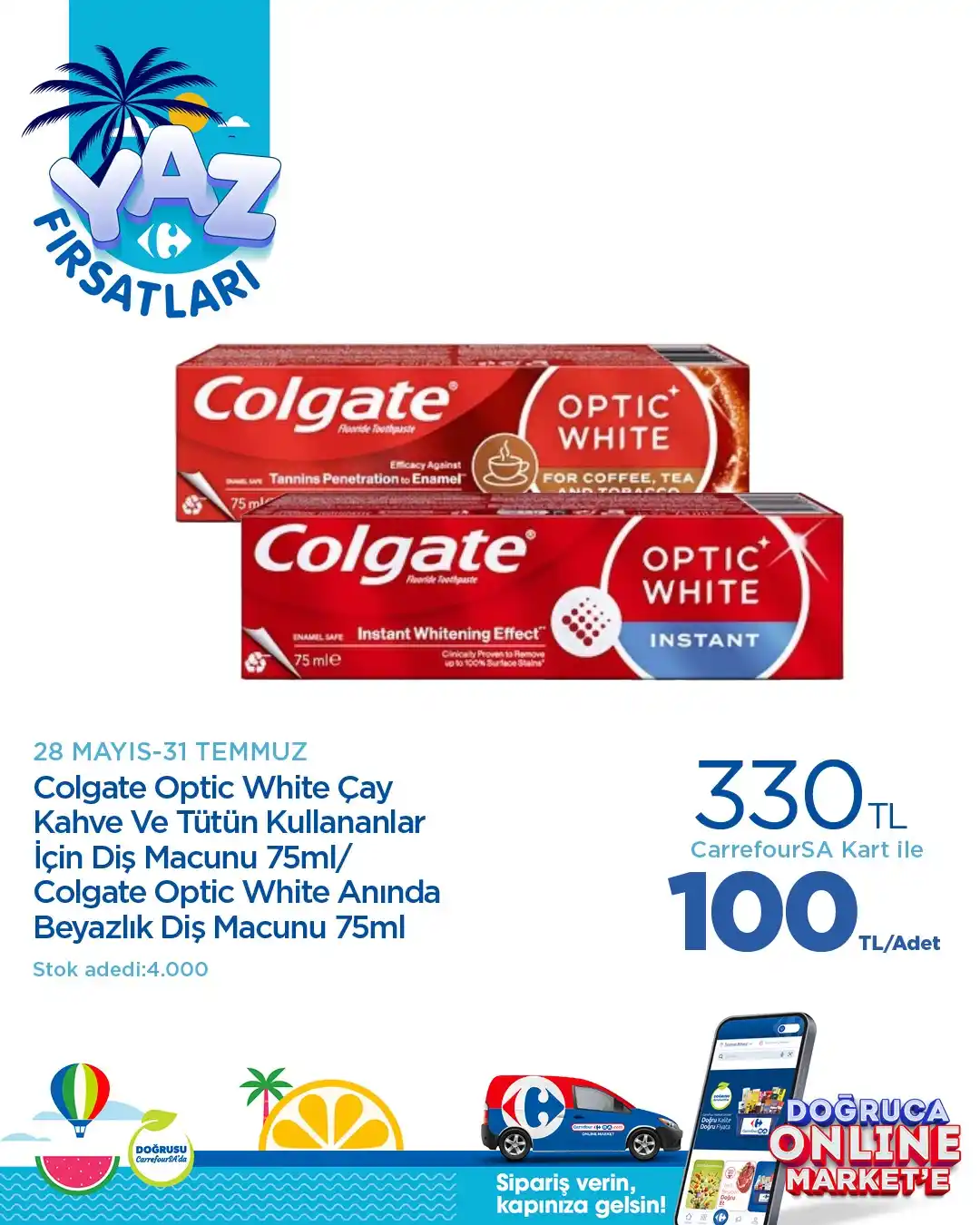 Image from CarrefourSA: Yaz fırsatları CarrefourSA’da! 💙 Hijyenik pedden diş macunlarına çeş...