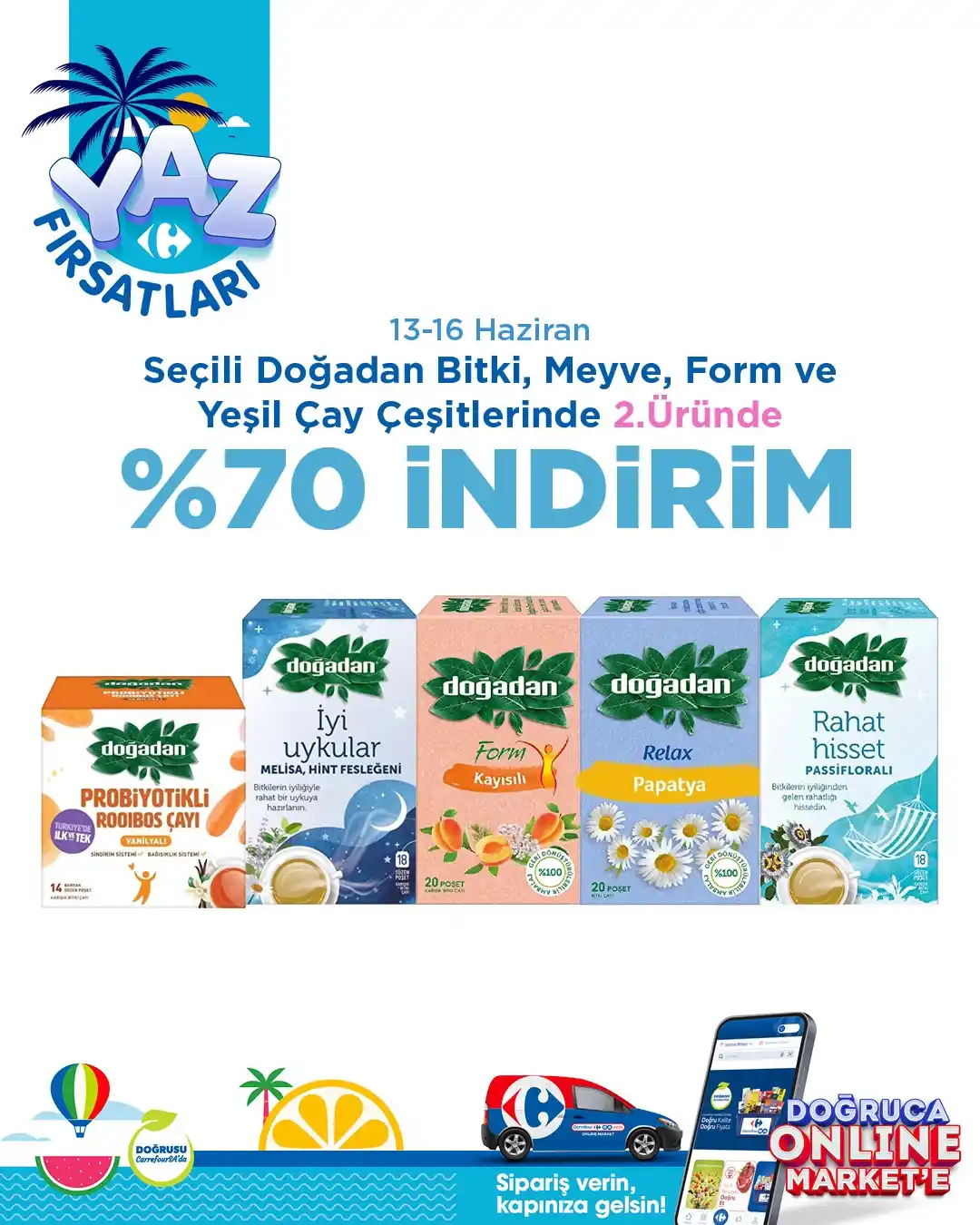 Image from CarrefourSA: Yaz fırsatları CarrefourSA’da! 💙 Seçili Doğadan bitki, meyve, form v...