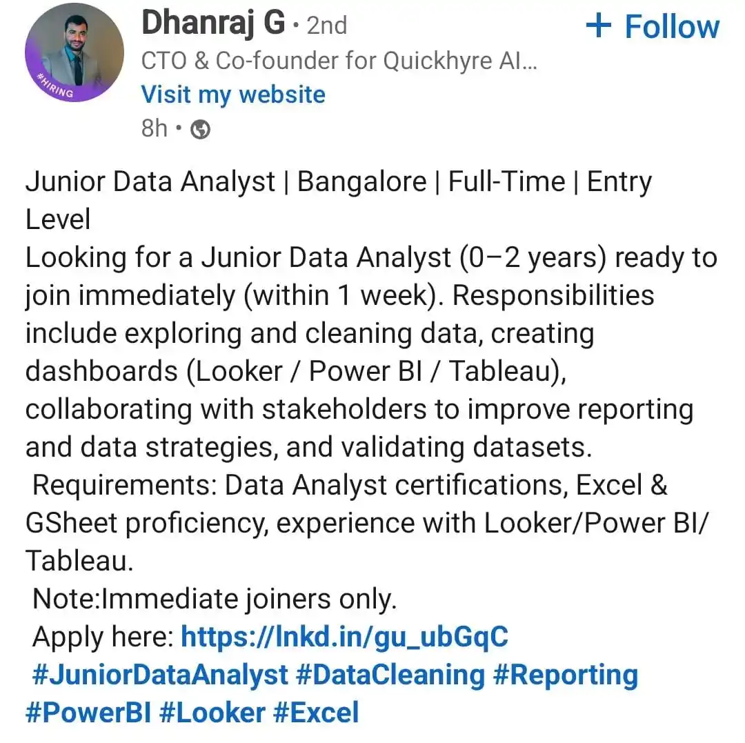 Image from Raghavan P ✅️: Be careful with people who own or work for hiring platforms post a job...