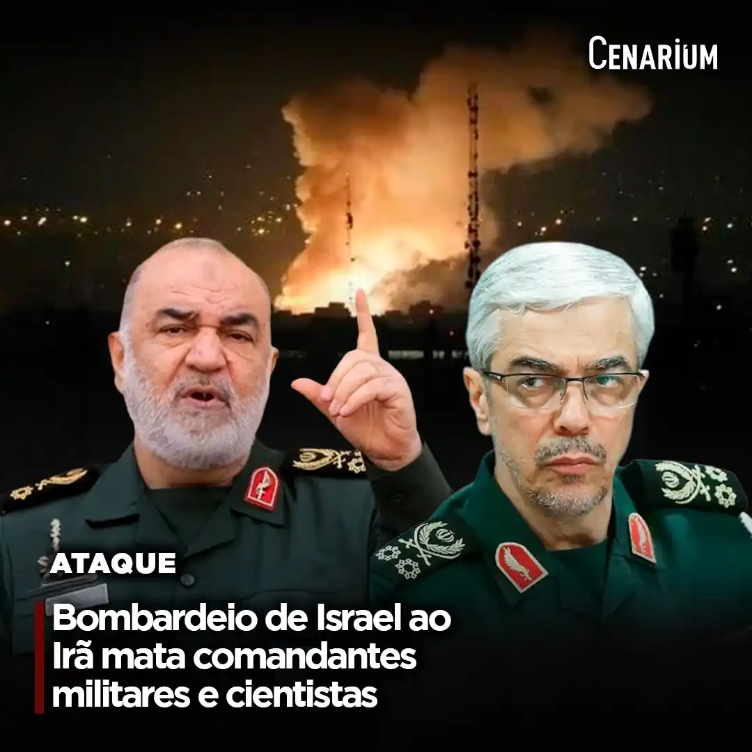 Image from CENARIUM: 🚨 *Bombardeio de Israel ao Irã mata comandantes militares e cientista...