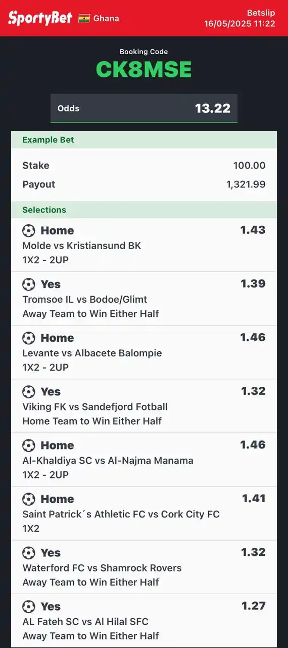 SPORTY BET GH post