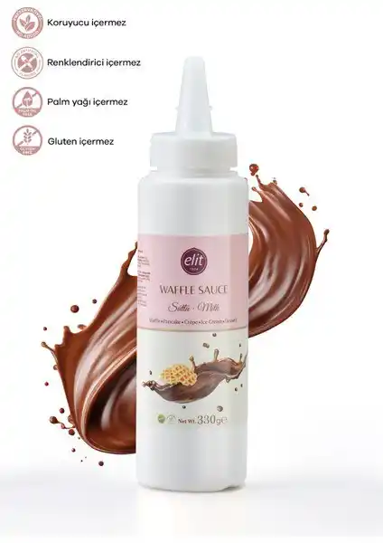 Image from Taze Fırsat Mini: Az Harca, Çok Kazan! 🎉: Elit Çikolata Sütlü Sos 330 Gr Glutensiz Waffle Krep Pankek Tatlı Dond...