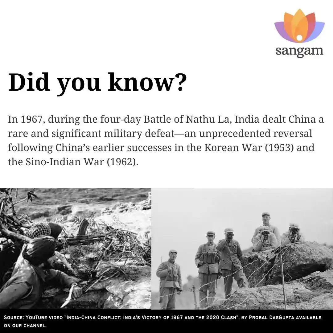 Image from SangamTalks: General Sagat Singh’s bold use of artillery shattered Chinese position...