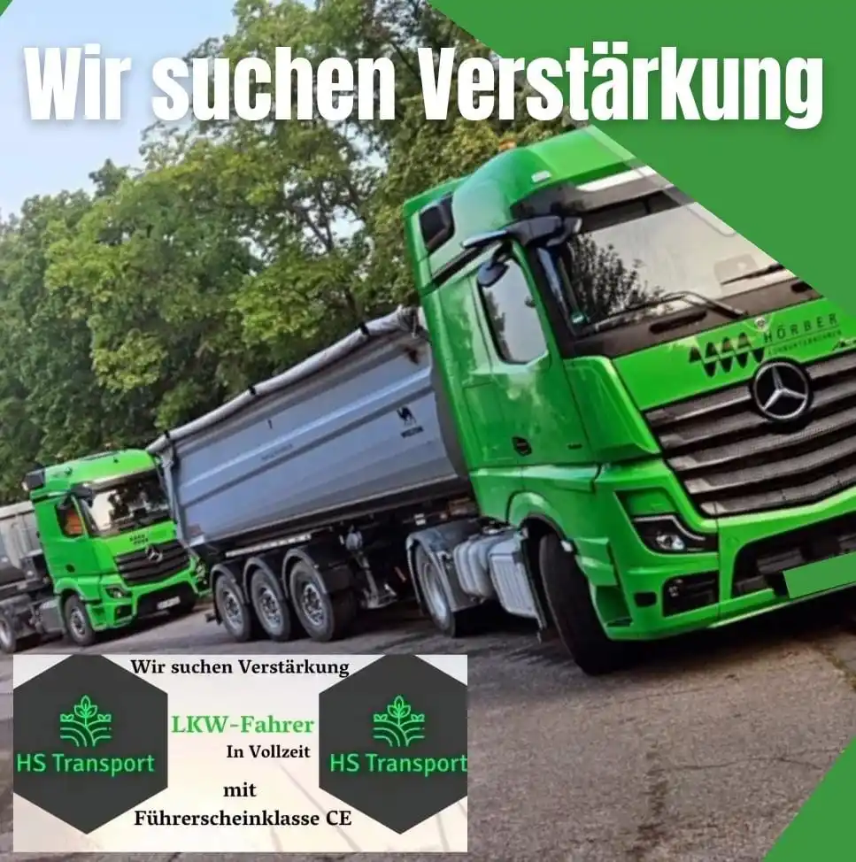Image from regionaL Leutershausen: *HS Transport* _Mit uns kommst du voran!_ *Stellenanzeige:* *LKW-Fahr...