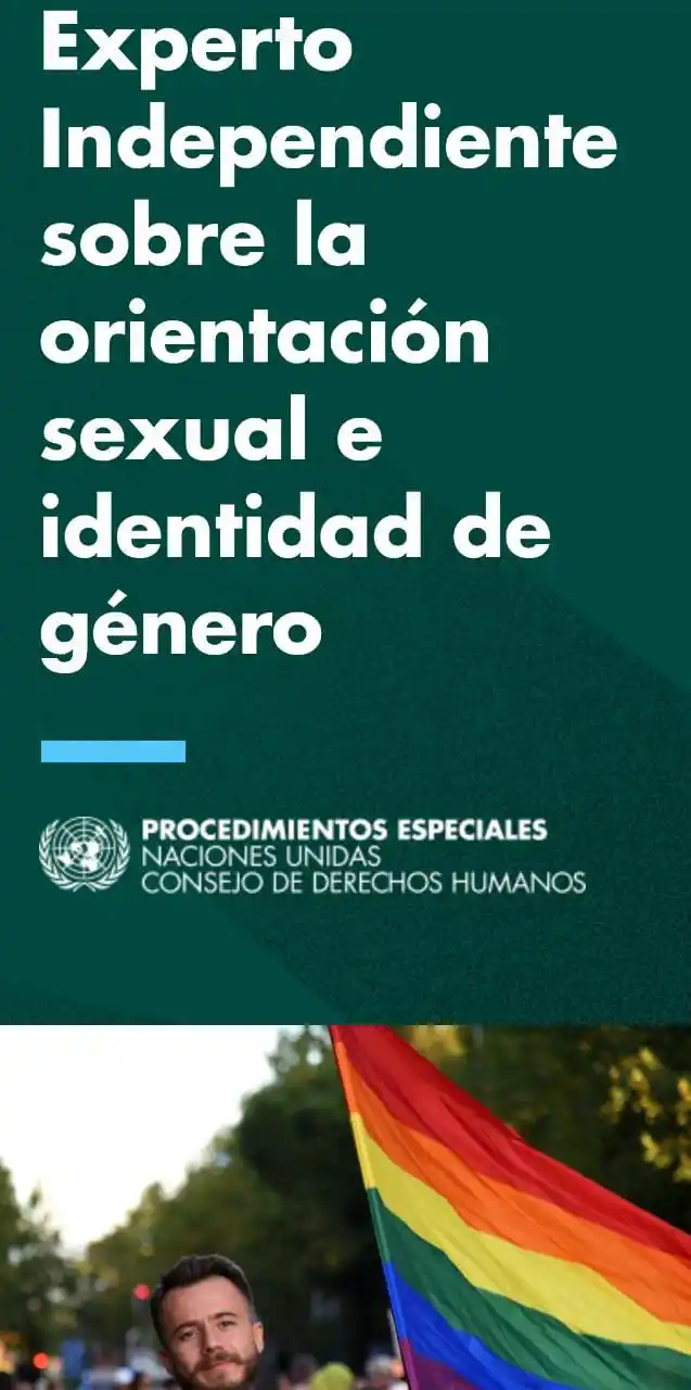 Image from 🏳️🌈 LGBTI+ ➕ 🏳️🌈🏳️⚧️🌈Incidencia (Política)➕Disidencia ( LGTBIPAQ+ )🌈: https://www.ohchr.org/es/special-procedures/ie-sexual-orientation-and-...