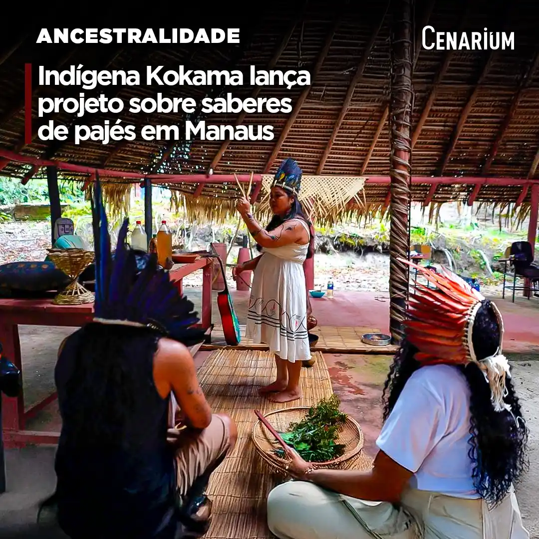 Image from CENARIUM: 🏹 *Indígena Kokama lança projeto sobre saberes de pajés em Manaus*  C...