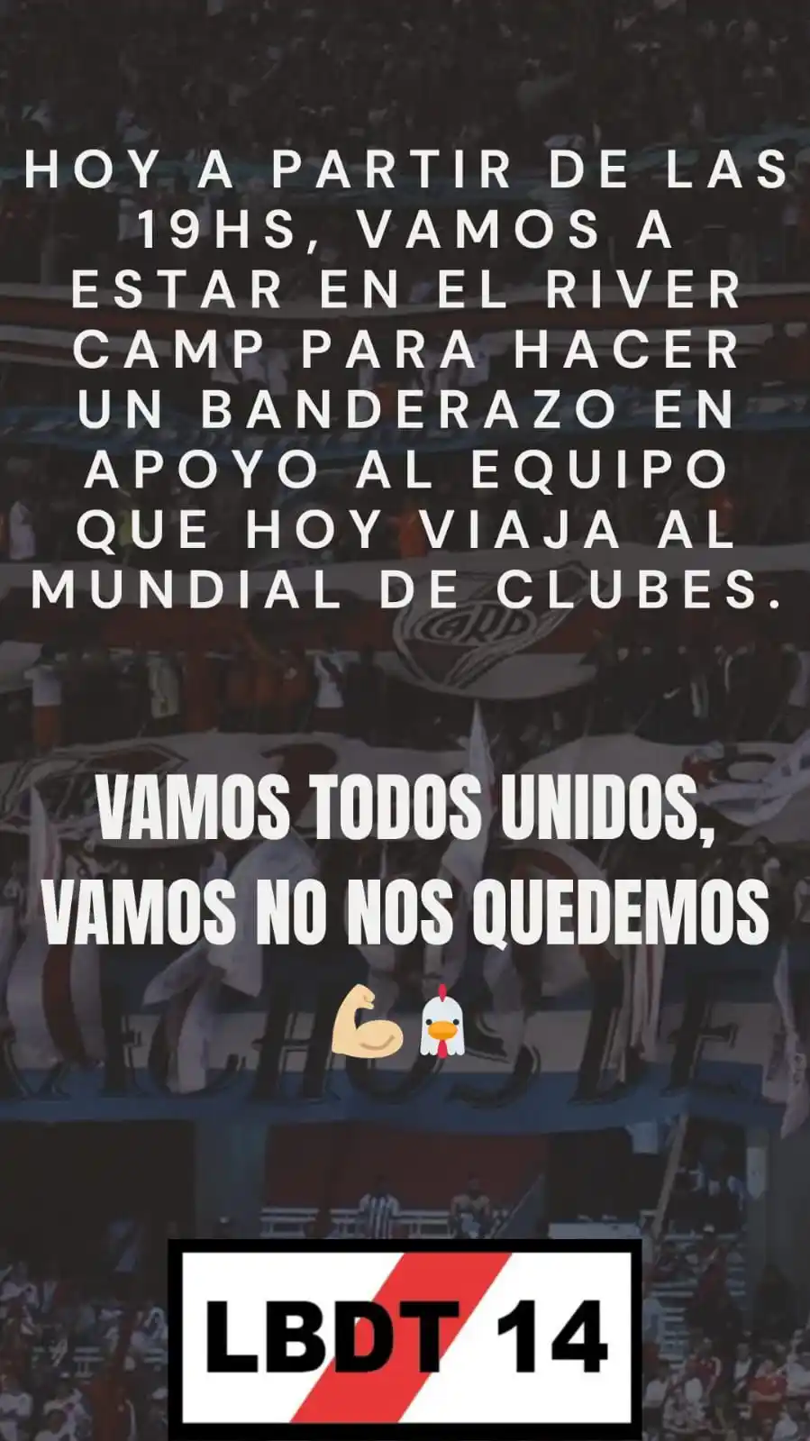 Image from Lea Vaquila - Periodismo River Plate 🐔: Los Borrachos del Tablón están convocando a los hinchas para un bander...