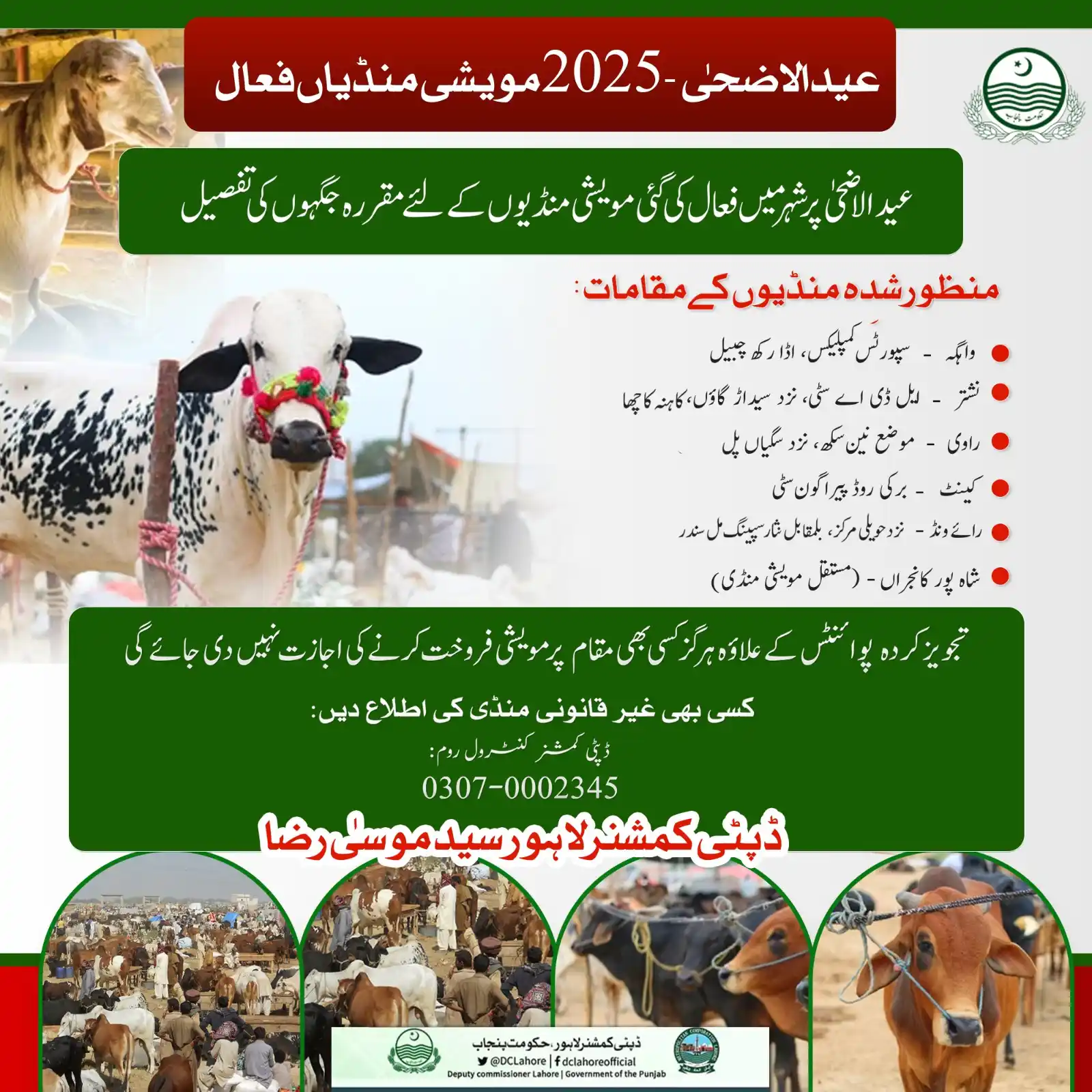 Image from DC Lahore Official: مویشی منڈیاں مکمل طور پر فعال! شہر میں قائم مویشی منڈیوں میں شہریوں ا...