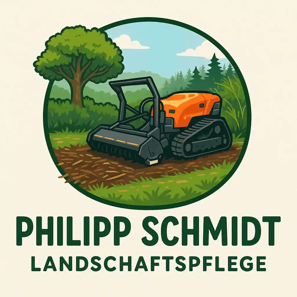Image from regionaL Leutershausen: *Philipp Schmidt Landschaftspflege* _Mulcharbeiten mit Raupe, Bewässer...