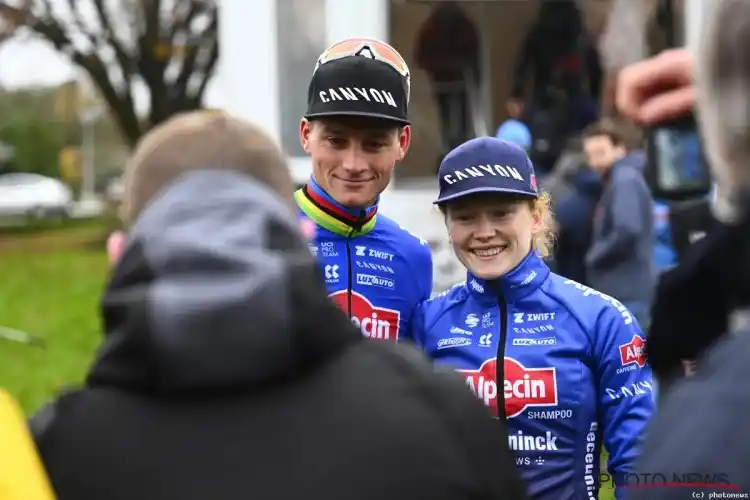 Image from Wielerkrant.be:  Puck Pieterse slachtoffer van diefstal tijdens trainingsrit: "Breng t...