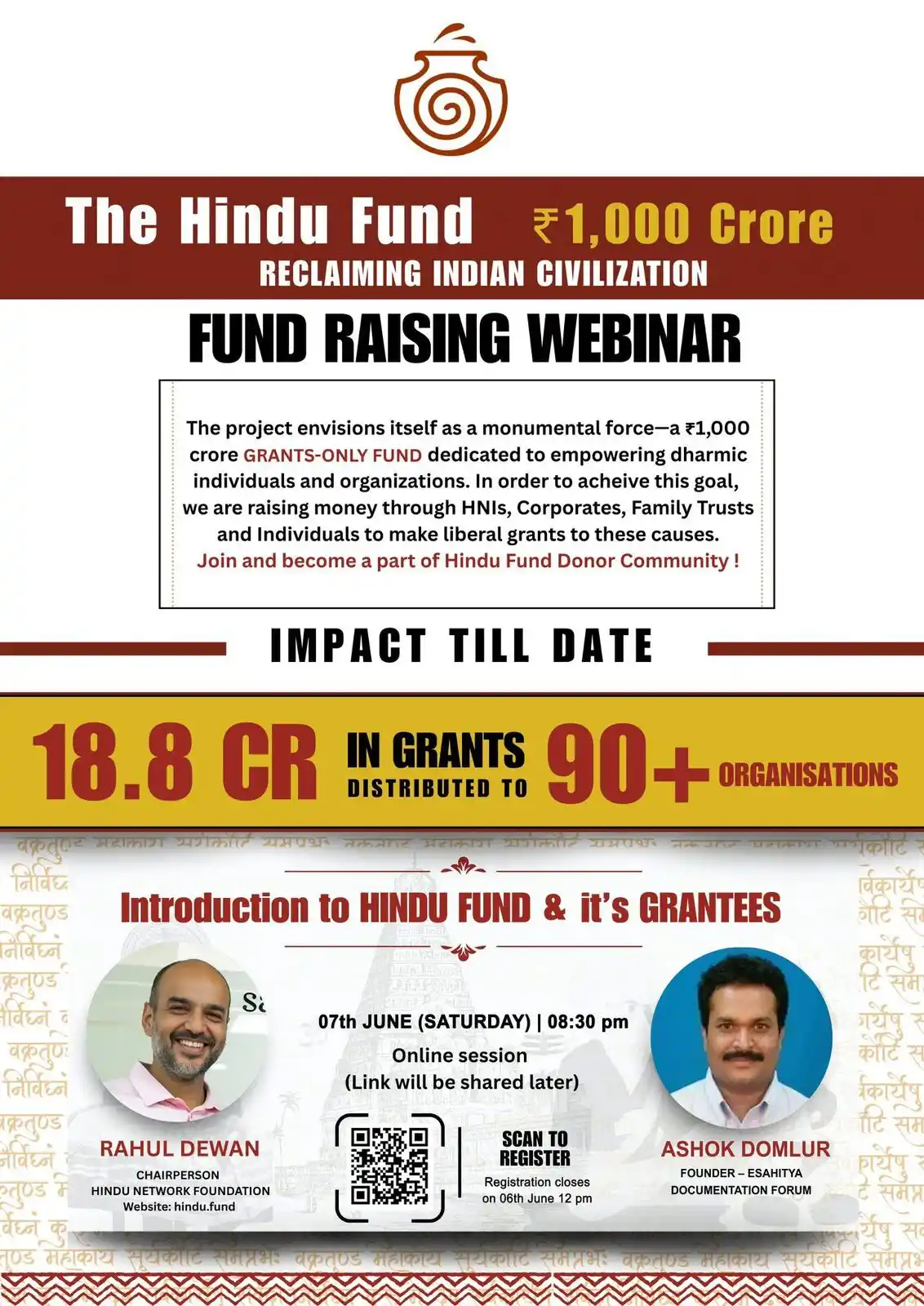 Image from SangamTalks: Save the date: Saturday, 7th June at 8:30 PM for an unforgettable <a c...