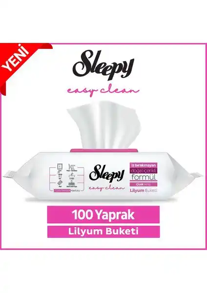 Image from Taze Fırsat Mini: Az Harca, Çok Kazan! 🎉: Sleepy Easy Clean Lilyum Buketi Yüzey Temizlik Havlusu&Mendili 100 Yap...