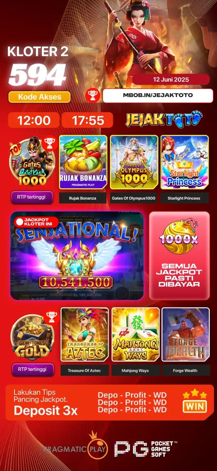 Image from INFO GACOR JEJAKTOTO: � SPESIAL GAME HARI INI TERJAMIN PROFIT NYA 100%! 🎉 💥 Hanya untuk 3...