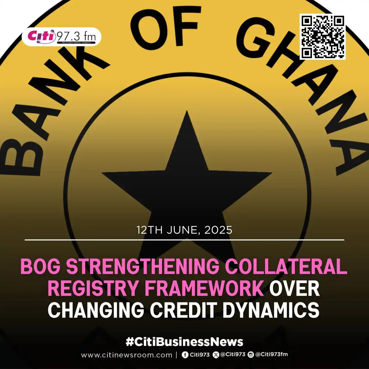 Image from Citi Newsroom: The Bank of Ghana says it is implementing policy and regulatory reform...