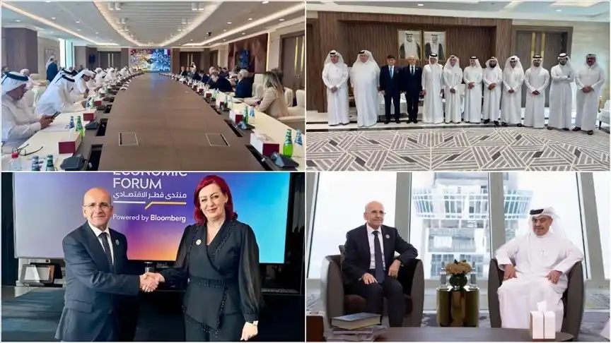 Image from AA Ekonomi: 🇹🇷 Hazine ve Maliye Bakanı Mehmet Şimşek'ten Katar'da yoğun ekonomi ...