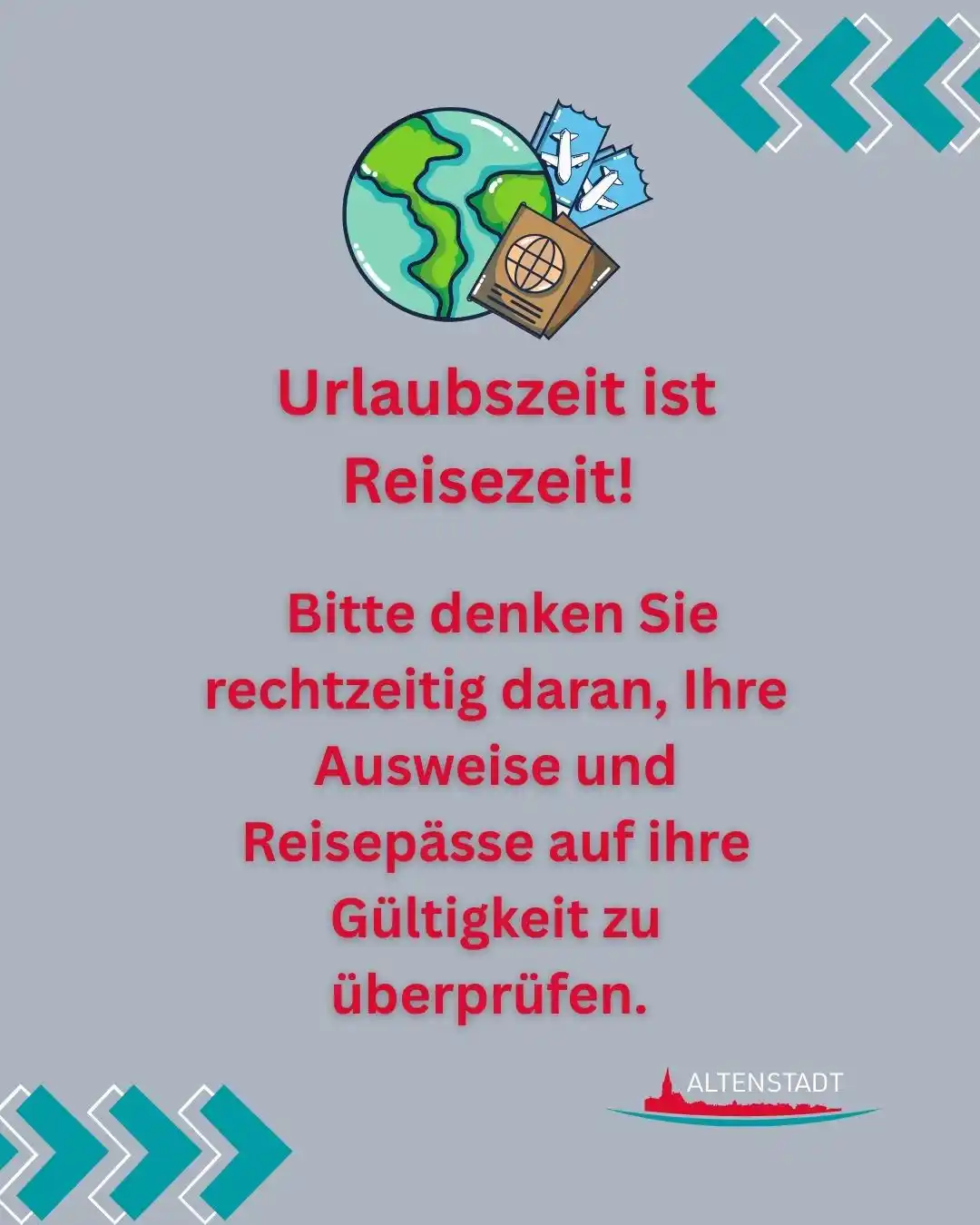 Image from Gemeinde Altenstadt: ✈️ *Urlaubszeit ist Reisezeit!* 🌍 Bitte denken Sie rechtzeitig daran...