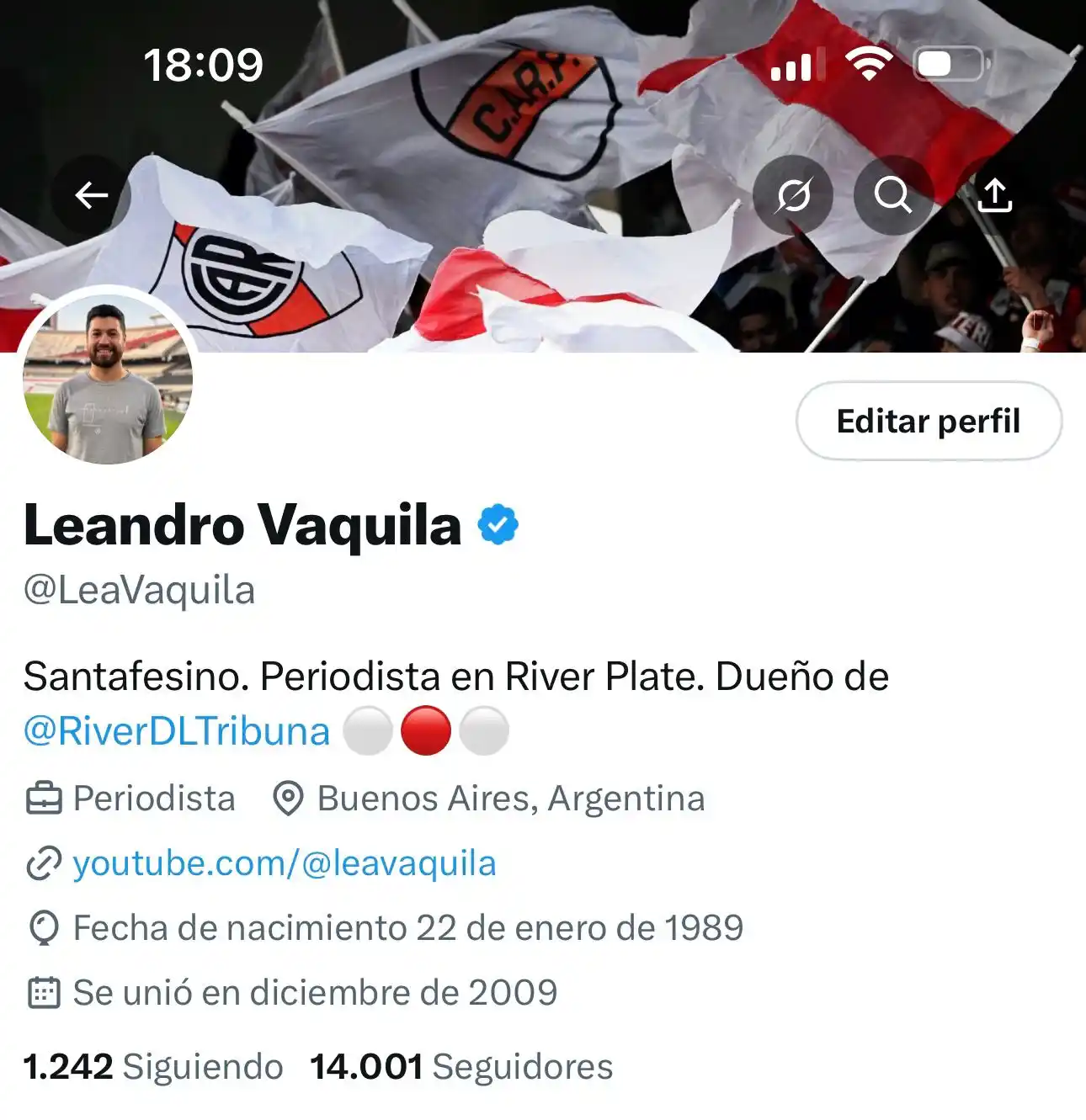 Lea Vaquila - Periodismo River Plate 🐔 post